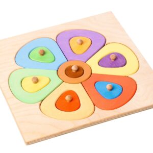 Puzzle floare multicolor